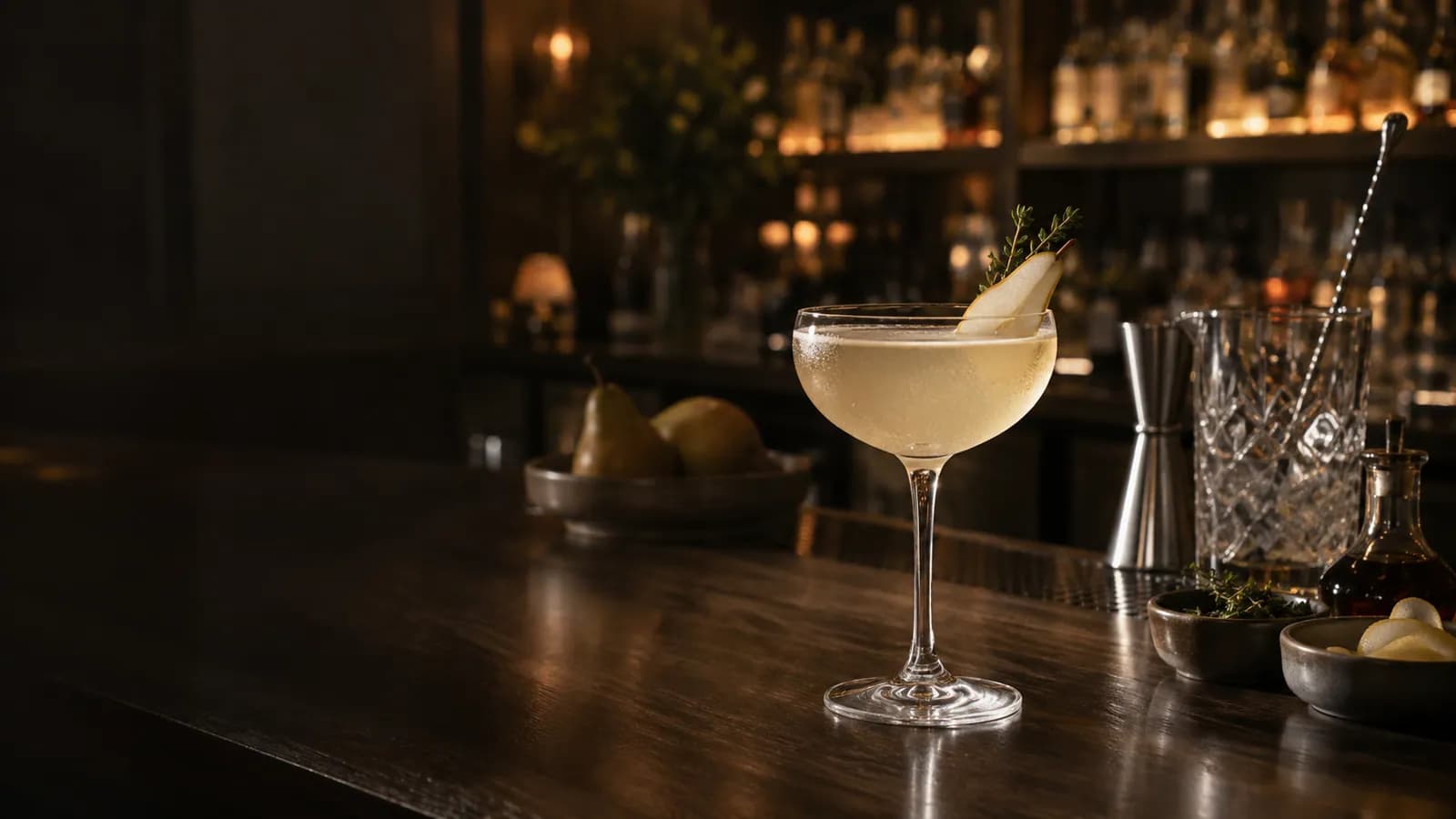 Illustrative cocktail development at the bar.